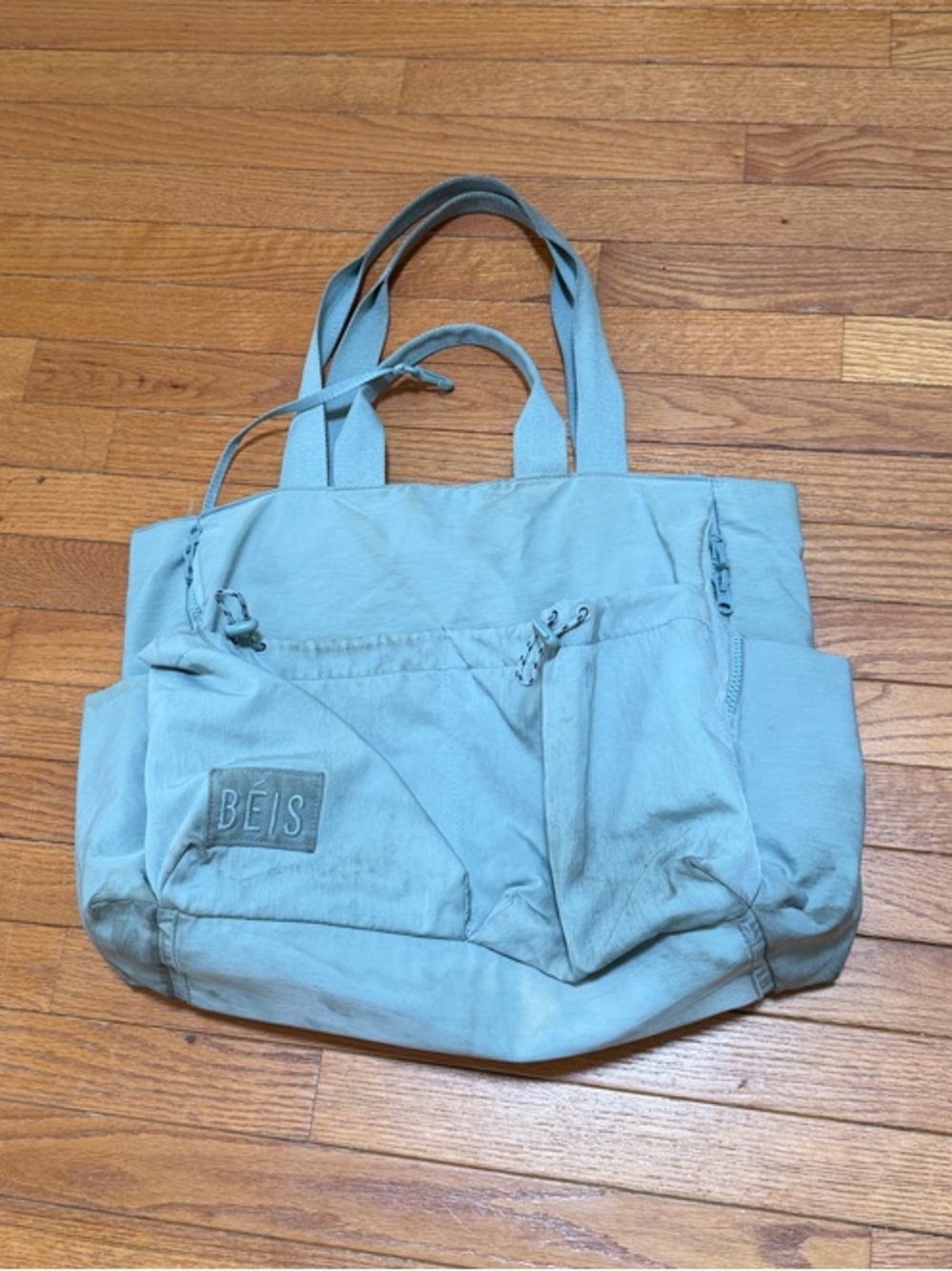 BEIS grey/blue Tote with Multiple Pockets